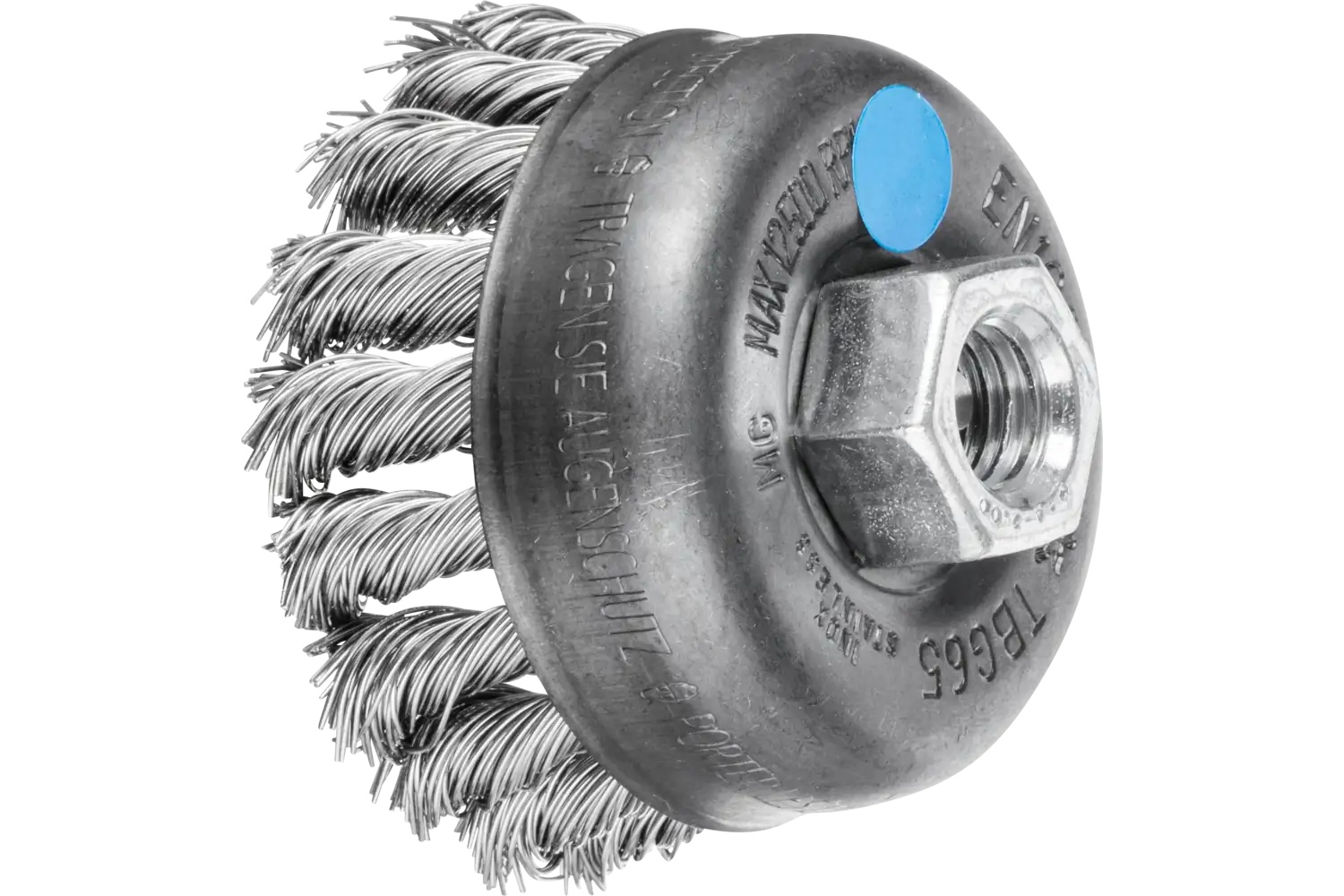 Picture of Pferd Knot Wire Cup Brush 2-3/4" Dia. .020 Stainless Steel 3/8-24 Thread